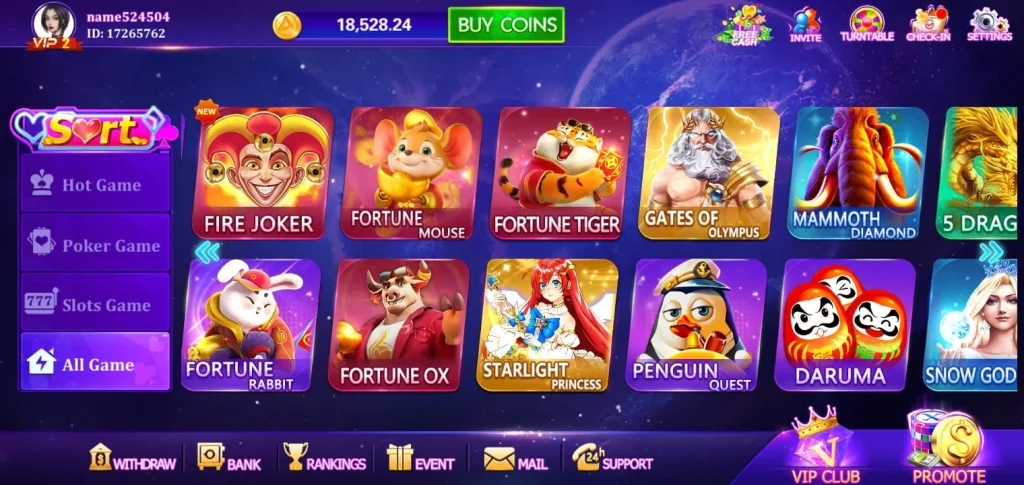 Lucky 97 Game Interface After Installation